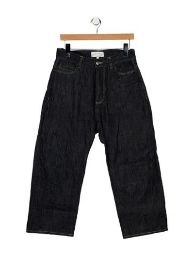 Pre-owned Studio Nicholson High-rise Wide Leg Jeans In Blue