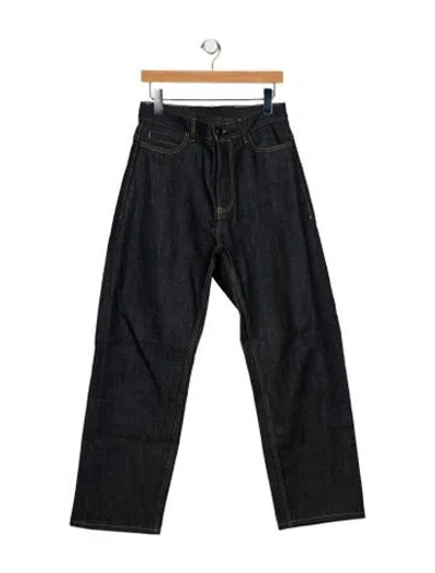 Pre-owned Studio Nicholson High-rise Wide Leg Jeans In Blue