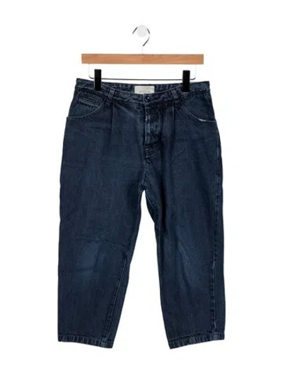 Pre-owned Studio Nicholson High-rise Wide Leg Jeans In Blue