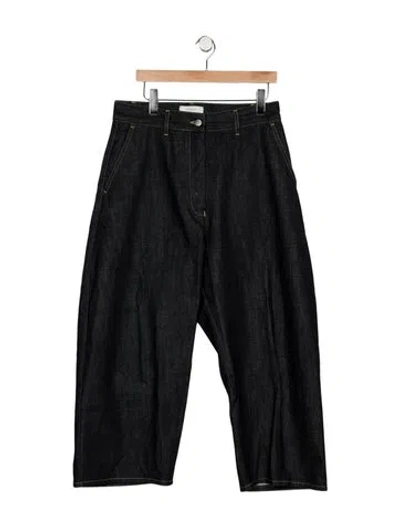 Pre-owned Studio Nicholson High-rise Wide Leg Jeans In Blue