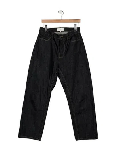 Pre-owned Studio Nicholson High-rise Wide Leg Jeans In Blue