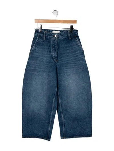 Pre-owned Studio Nicholson High-rise Wide Leg Jeans In Blue