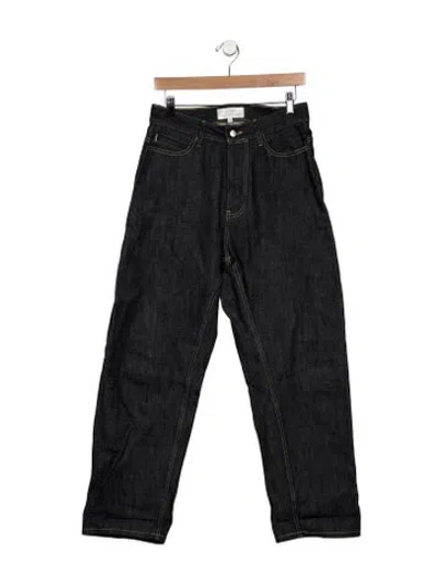 Pre-owned Studio Nicholson High-rise Wide Leg Jeans In Blue