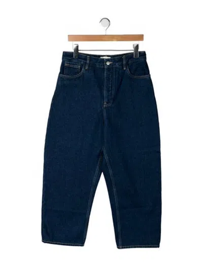 Pre-owned Studio Nicholson High-rise Wide Leg Jeans In Blue