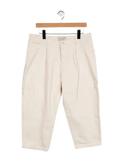 Pre-owned Studio Nicholson High-rise Wide Leg Jeans In Neutrals