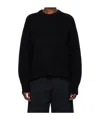 Studio Nicholson Hima Fisherman's-knit Jumper In Black
