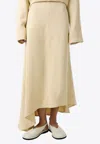 Studio Nicholson Hirta Asymmetric Midi Skirt In Beige