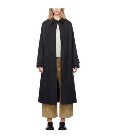 Studio Nicholson Navy Holin Coat In Dark Navy