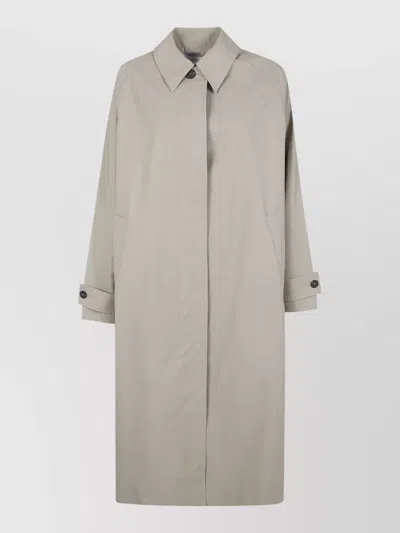 Studio Nicholson Holin Mac Trench Coat Long Length In Neutral