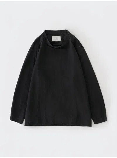 Studio Nicholson Holkham Shoulder-button Shirt In Black
