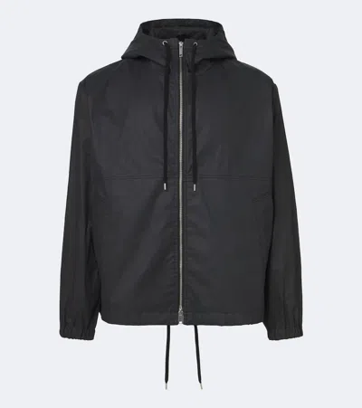 Studio Nicholson Hooded Cotton Jacket In Black