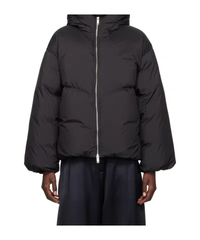 Studio Nicholson Hooded Puffer Jacket In Black