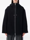 Studio Nicholson Parka With Hood And Drawstring Detail In Black