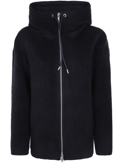 Studio Nicholson Hooded Zip-through Jacket Etna In Brown