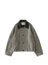 Studio Nicholson Howth Herringbone-pattern Chore Jacket In Gray