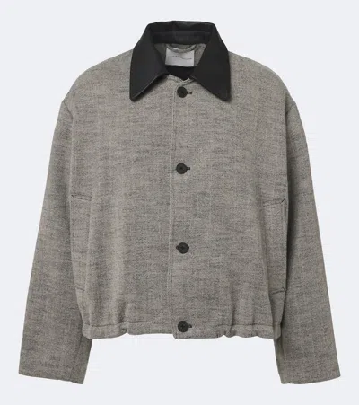 Studio Nicholson Howth Wool And Cotton-blend Twill Jacket In Gray
