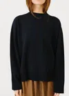 Studio Nicholson Idro Oversized Crew Neck Sweatshirt In Darkest Navy In Animal Print