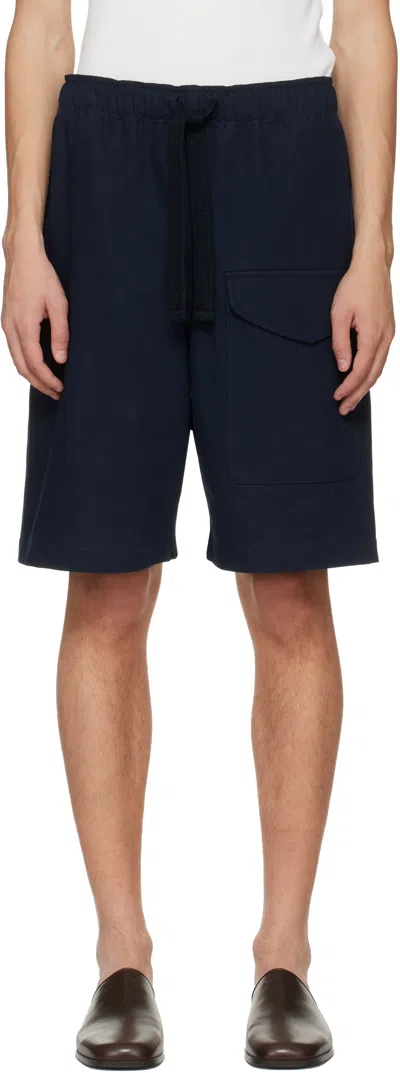 Studio Nicholson Indigo Akaria Shorts In Blue