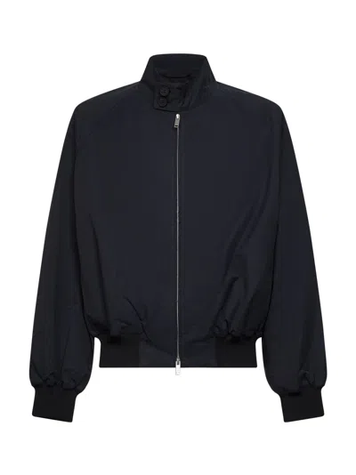 Studio Nicholson Ink Matte Cotton And Nylon Fabric Over Jacket In Blue