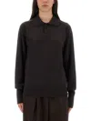 Studio Nicholson Inverness Shirt With Polo Collar In Black