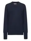 Studio Nicholson Blue Extra Fine Merino Wool Inverness Sweater In Blue