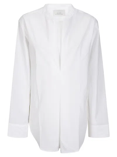 Studio Nicholson Inverted Pleat Shirt In White