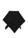 Studio Nicholson Isos Ribbed-knit Triangular Scarf In Black
