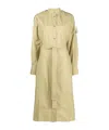 Studio Nicholson Green Itarsi Midi Dress In Brown