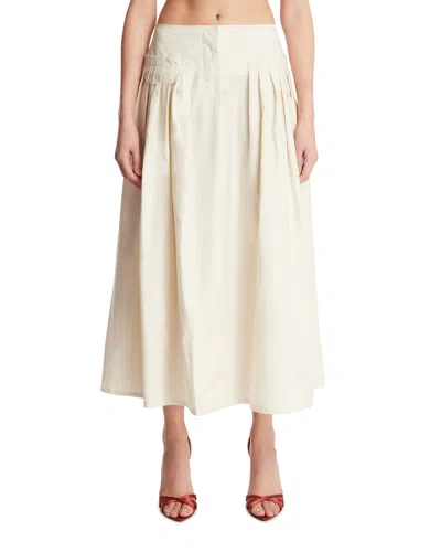 Studio Nicholson Ivory Agat Skirt In White