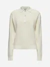Studio Nicholson Ivory Cotton Knit Chesapeake Polo Shirt