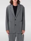 Studio Nicholson Tailored Single-breasted Jacket Structured Shoulders In Grau