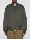 Studio Nicholson Kora Crinkled Bomber Jacket In 灰绿色