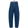 Studio Nicholson Denim Trousers With Belt Loops In Blue