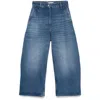 Studio Nicholson Blue Denim Chalco Cropped Jeans In Blue