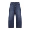Studio Nicholson Paolo Wide Leg Denim Trousers Belt Loops In Blue