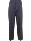 Studio Nicholson Trousers With High Waist And Front Pleats In Blue