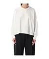 Studio Nicholson Loop Oversized Mercerized Cotton Jersey Tee In White