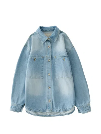 Studio Nicholson Joris Bleached-wash Shirt In Blue
