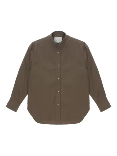 Studio Nicholson Jude Button-down Cotton Shirt In Brown