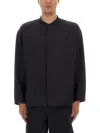 Studio Nicholson Shirt Mandarin Collar Chest Pocket In Black