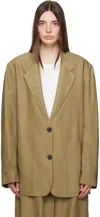 Studio Nicholson Khaki Conde Blazer In Pampas