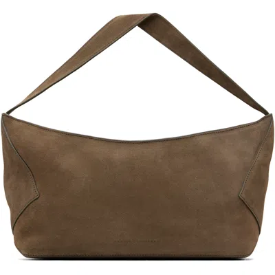 Studio Nicholson Khaki Hagu Suede Bag In Olive