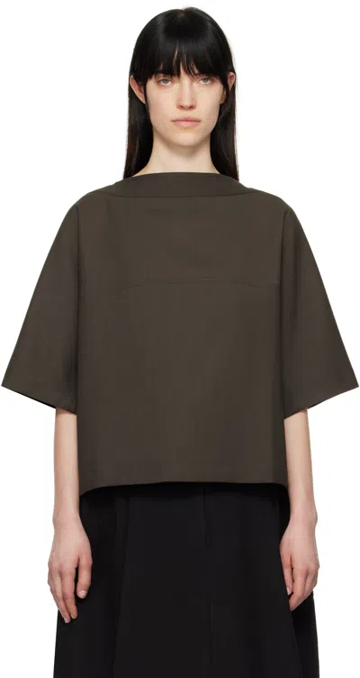Studio Nicholson Khaki Hesse Top In Moss