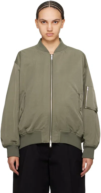 Studio Nicholson Khaki Kora Bomber Jacket In Sage