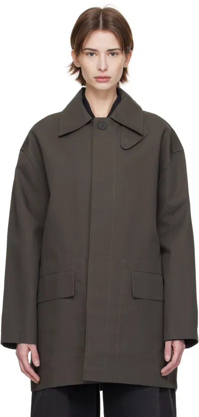 Studio Nicholson Khaki Measure Jacket In Moss / Black