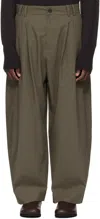 Studio Nicholson Belt-lined Casual Pants In Gray