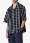 Studio Nicholson Kline Shirt Black Check Pattern In Black