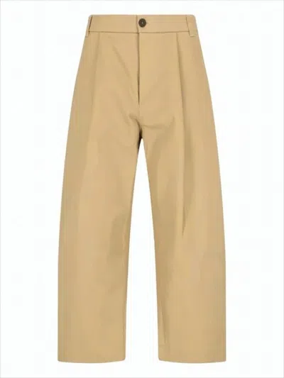 Studio Nicholson Knee-length Tailored Shorts In Beige In Brown