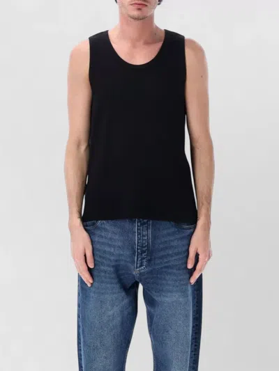 Studio Nicholson Knit Tank Top Sleeveless Round Neckline In Black