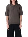 Studio Nicholson Swing Polo Shirt In Grey